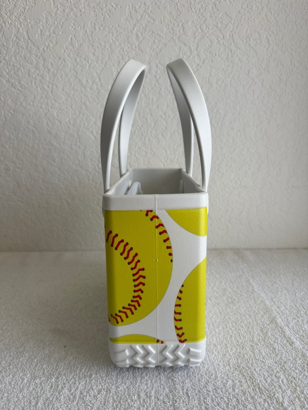 Bogg Bag Yellow Softball Print Tote Bag - Picture 5 of 9